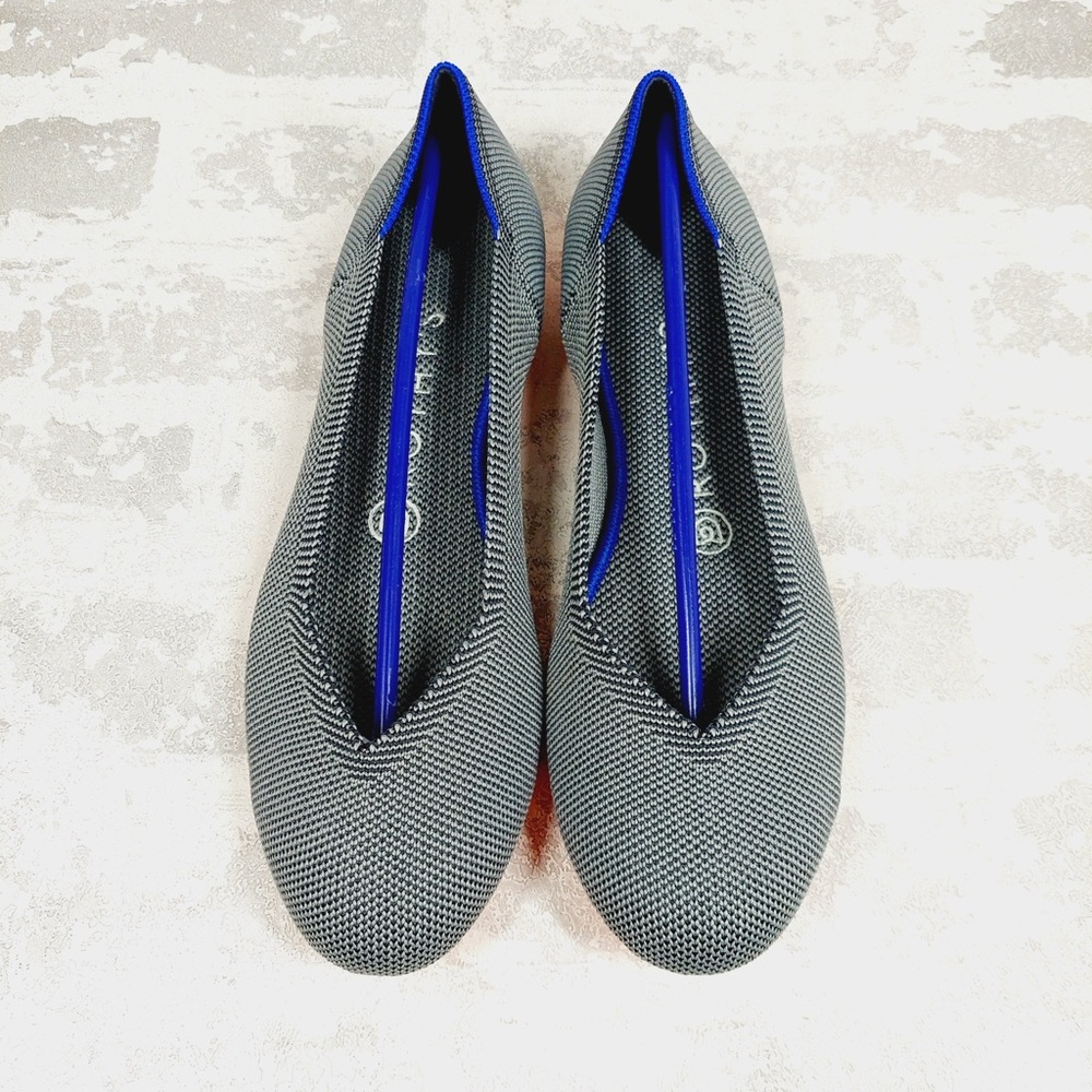 NEW Rothy's The Flat Grey Knit Round Toe Slip On Comfy Loafers C270 - Picture 5 of 8